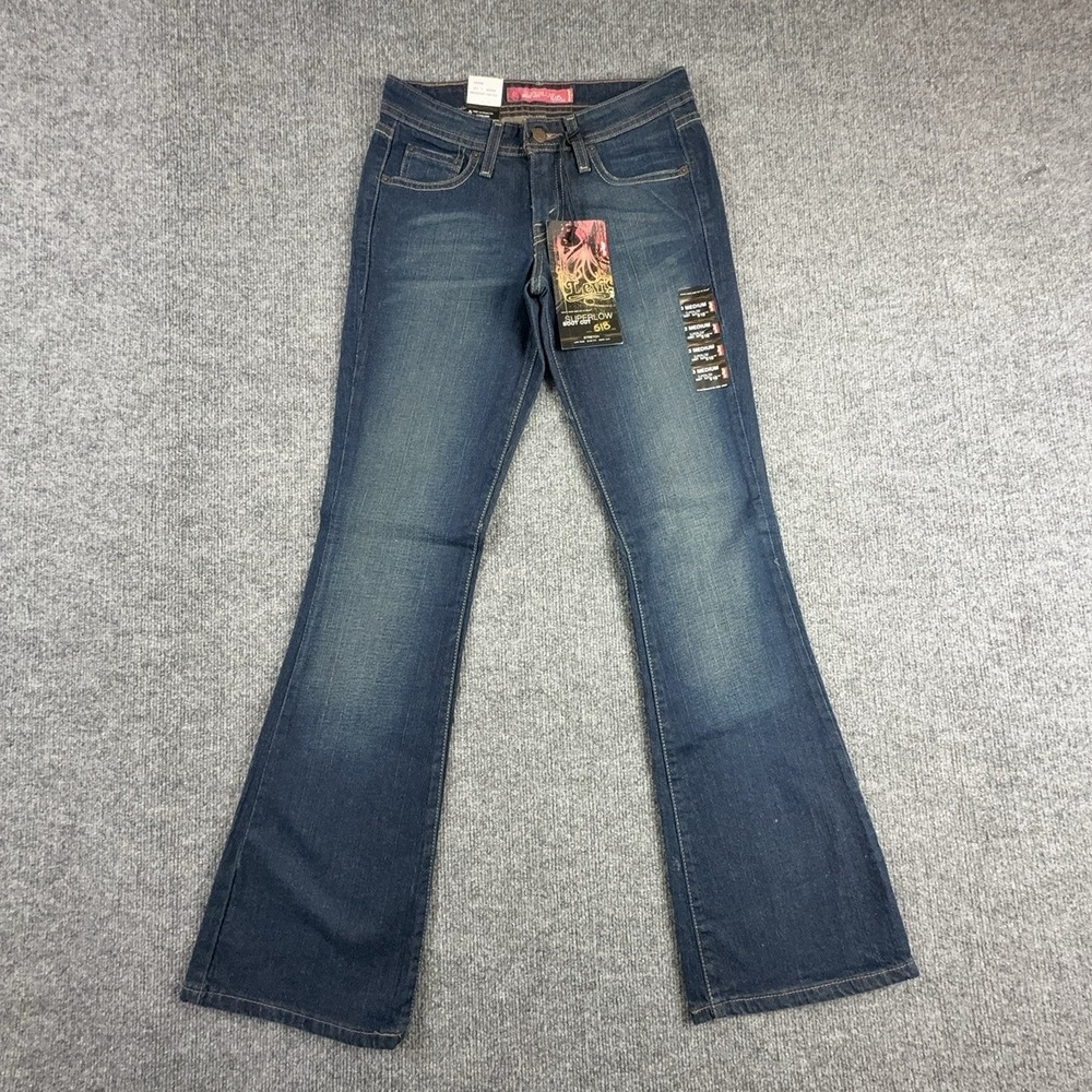 Y2K Levi's 518 Superlow Bootcut Jeans Juniors 3 Medium Wash Low Rise Stretch